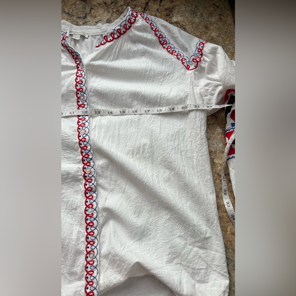 Embroidered Boho long sleeve peasant top - Picture 8 of 8